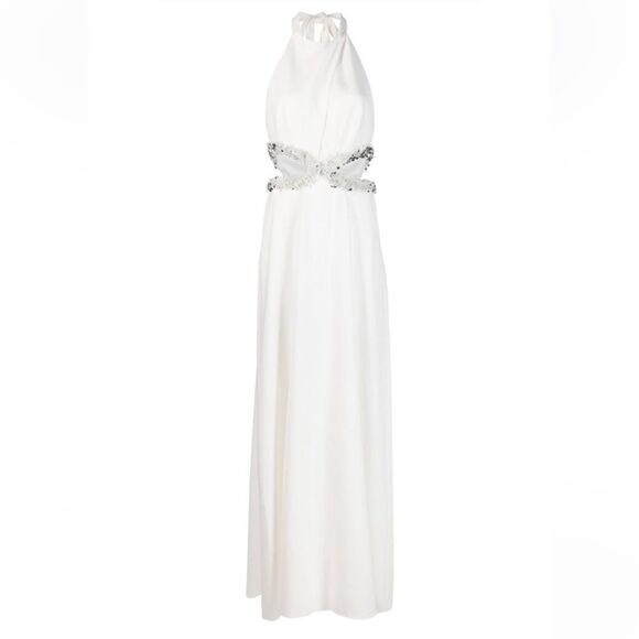 NWT Jonathan SIMKHAI Cut-Out Detailing Long Dress White Wedding Maxi Size 6 - Picture 14 of 16